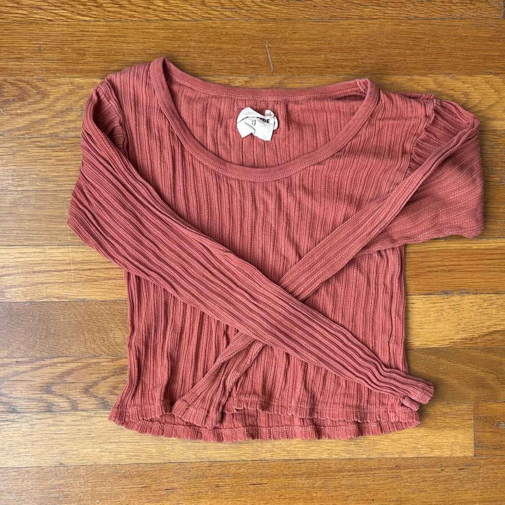 Rudy Jude - Adult Pointelle Sissy Top - Rust - Size M